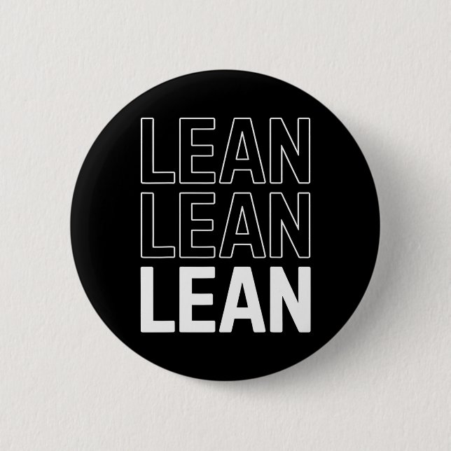 Lean Bodybuilding Workout Motivation Fitness Gym G Button (Front)