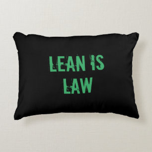Lean is Law Fitness Personal Trainer Bodybuilding Accent Pillow
