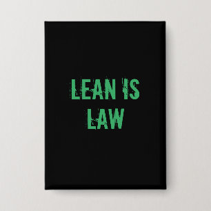 Lean is Law Fitness Personal Trainer Bodybuilding Button