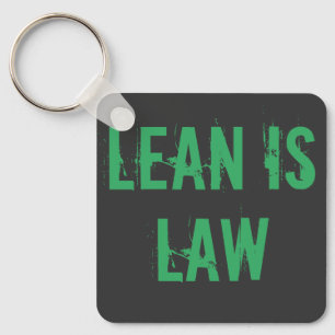 Lean is Law Fitness Personal Trainer Bodybuilding Keychain