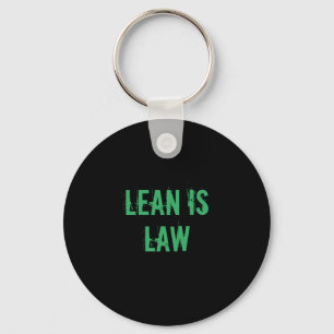 Lean is Law Fitness Personal Trainer Bodybuilding Keychain