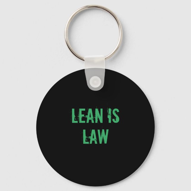 Lean is Law Fitness Personal Trainer Bodybuilding Keychain (Front)