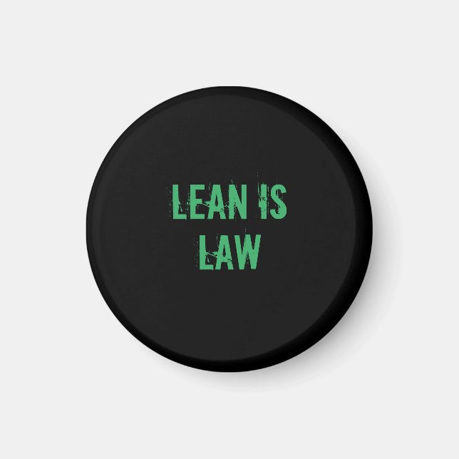 Lean is Law Fitness Personal Trainer Bodybuilding Magnet (Front)