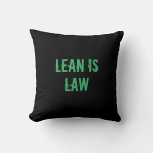 Lean is Law Fitness Personal Trainer Bodybuilding Throw Pillow