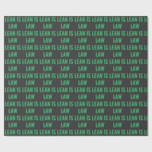 Lean is Law Fitness Personal Trainer Bodybuilding Wrapping Paper (Flat)