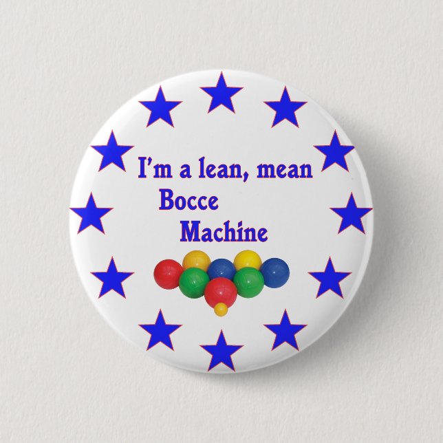 Lean Mean Bocce Machine Button (Front)