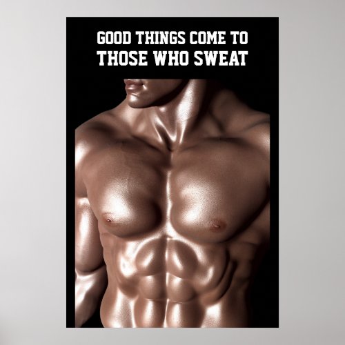 Lean Muscles Workout Motivation Quote Poster