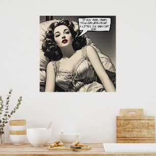 Lean On Me 1950's Romance Comic Poster