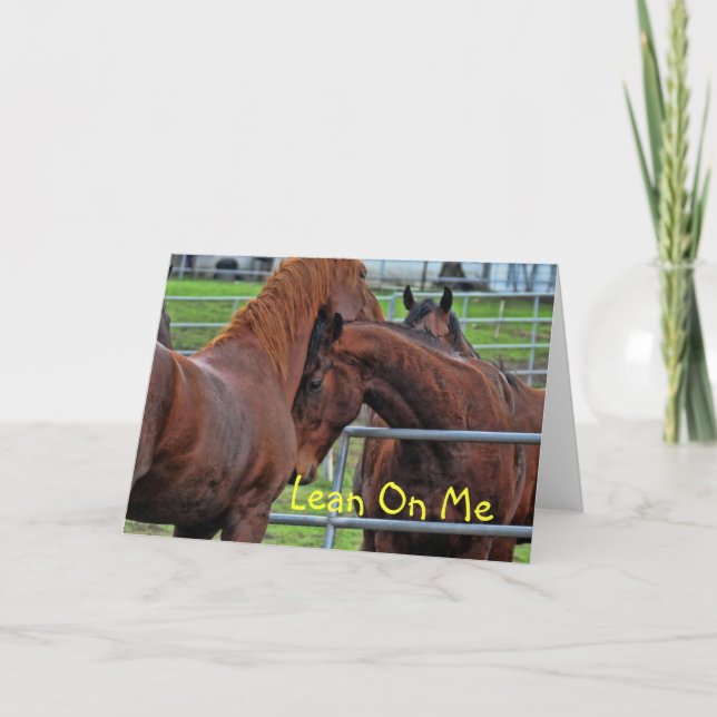 Lean On Me Greeting Card (Front)