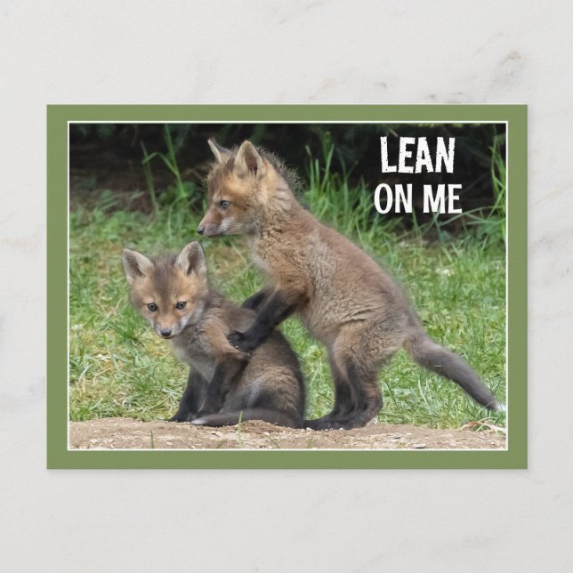 Lean On Me Text Postcard (Front)