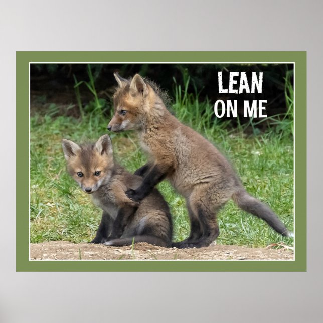 Lean On Me Text Poster (Front)