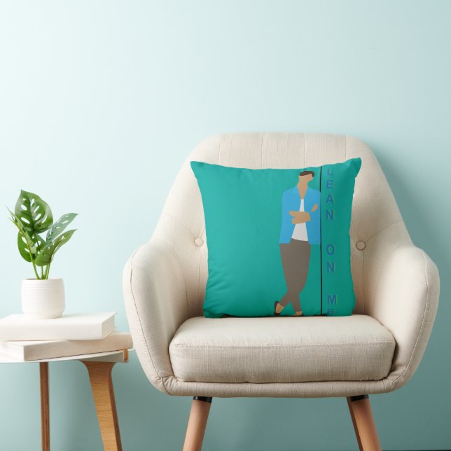 Lean On Me Throw Pillow (Chair)