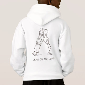 Lean on the Lord Funny Jesus Stick Figure Hoodie