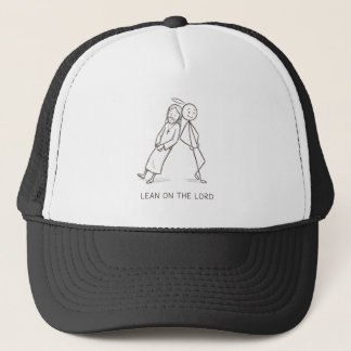 Lean on the Lord Stick Figure Christian hat