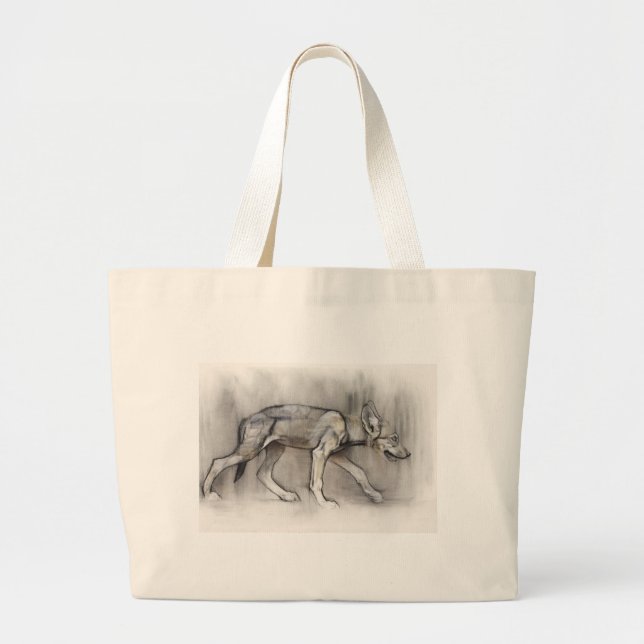 Lean Pup Large Tote Bag (Front)