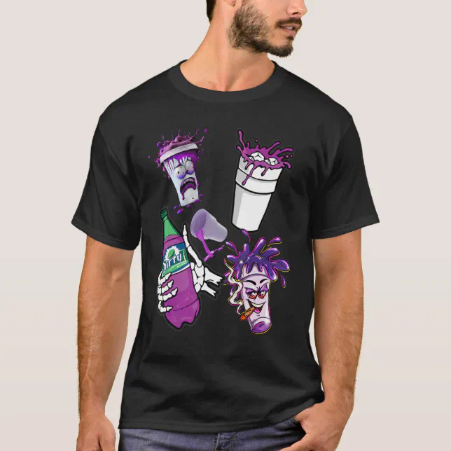 Lean Purple Drank Dirty Double cup Lean Line Smok T-Shirt | Zazzle