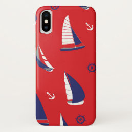 Lean Sailboat Pattern iPhone X Case