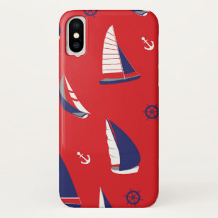 Lean Sailboat Pattern iPhone X Case