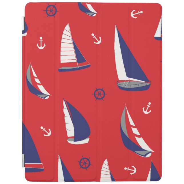 Lean Sailboat Pattern iPad Smart Cover (Front)