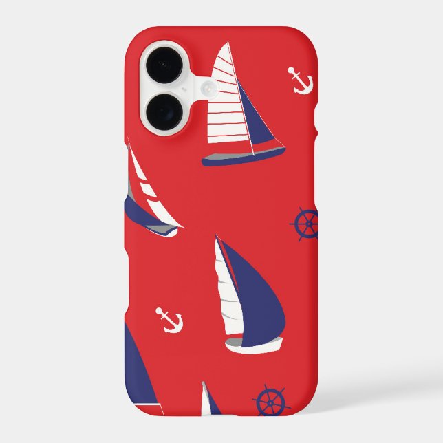 Lean Sailboat Pattern Iphone Case (Back)