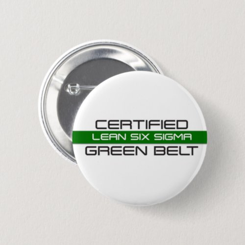 Lean Six Sigma Certified Green Belt Button