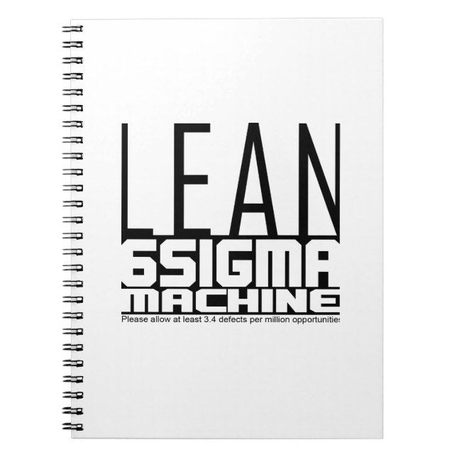 Lean Six Sigma Machine Notebook (Front)