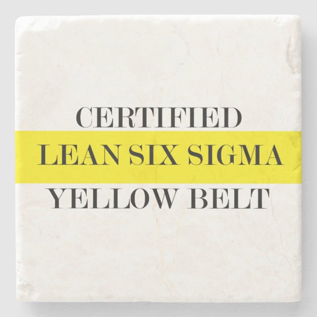 Lean Six Sigma Yellow Belt Coaster (Front)