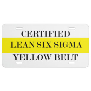 Lean Six Sigma Yellow Belt License Plate