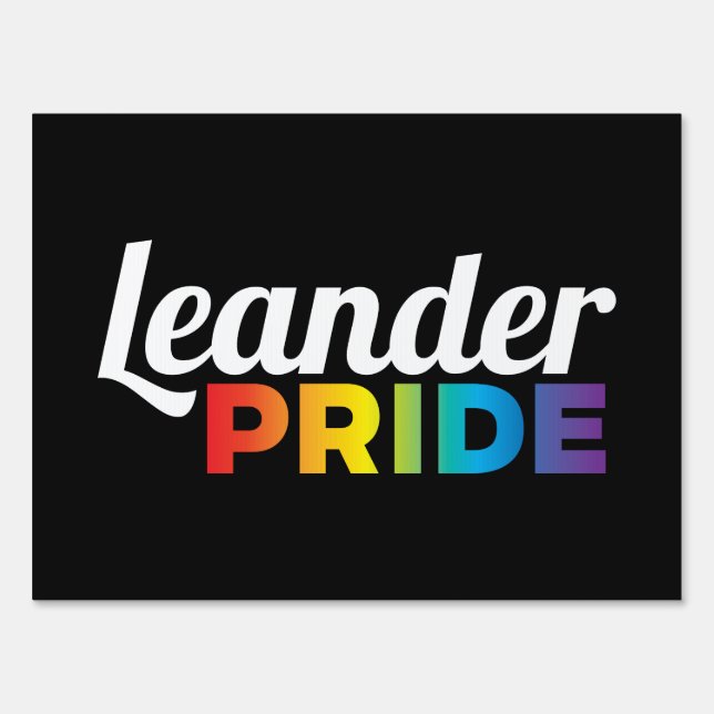 Leander Pride 18 x 24" Yard Sign (Back)