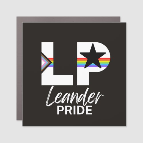Leander Pride Black Car Magnet