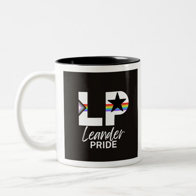Leander PRIDE Merch! Two-Tone Coffee Mug (Left)