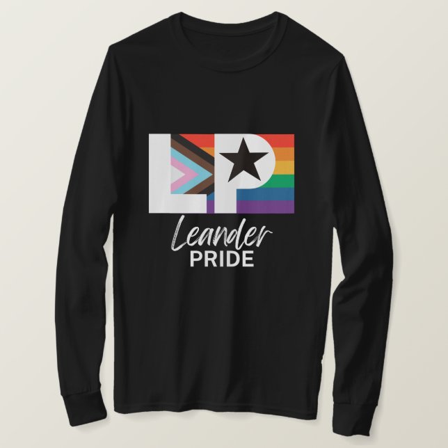Leander PRIDE Progressive Flag T-shirt (Design Front)