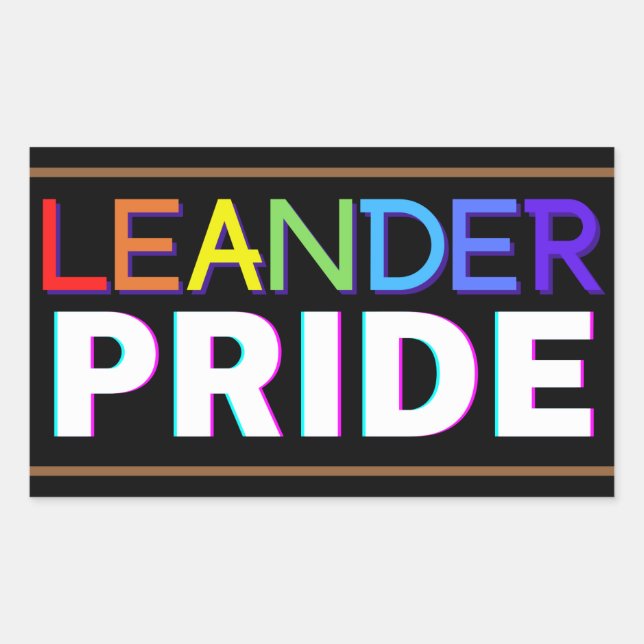 Leander PRIDE stickers, acid-free paper Rectangular Sticker (Front)