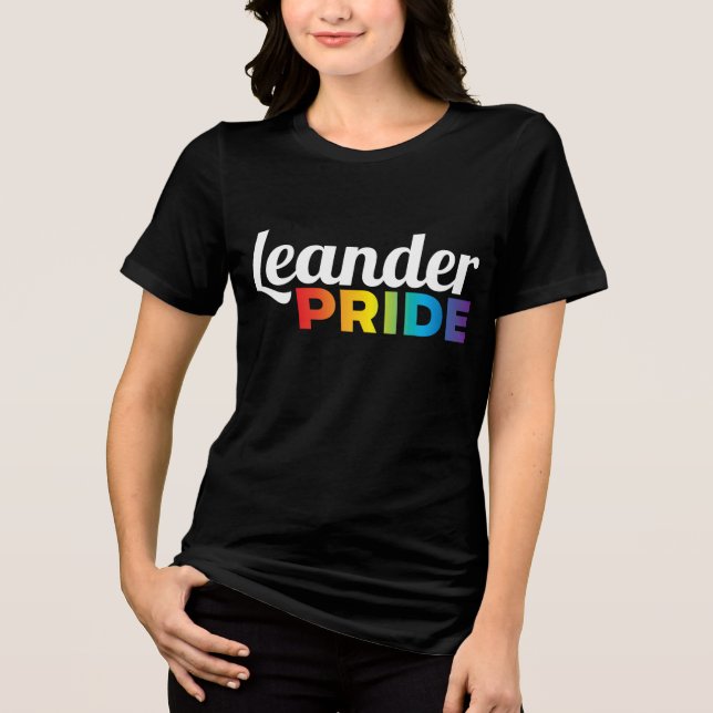 Leander Pride T-Shirt (Women's) Tri-Blend Shirt (Front)