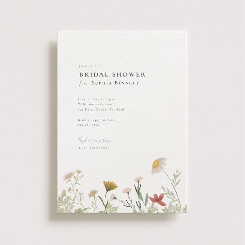 Leander Wildflower Bridal Shower Invitation