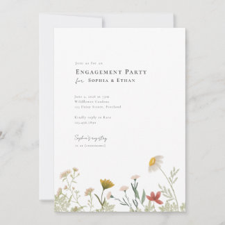 Leander Wildflower Engagement Party Invitation