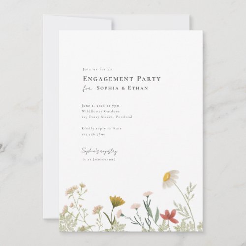 Leander Wildflower Engagement Party Invitation