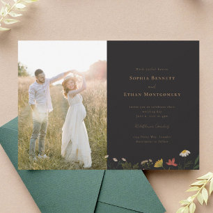 Leander Wildflower Photo Wedding Invitation