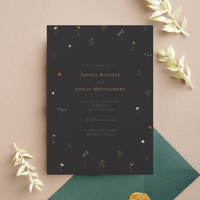 Leander Wildflower Wedding Invitation (Creator Uploaded)