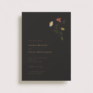 Leander Wildflower Wedding Invitation