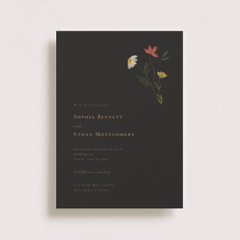 Leander Wildflower Wedding Invitation by origamiprints at Zazzle