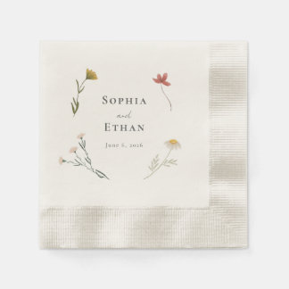 Leander Wildflower Wedding Napkins