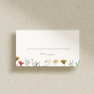 Leander Wildflower Wedding Place Card