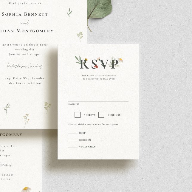Leander Wildflower Wedding RSVP Card (Creator Uploaded)