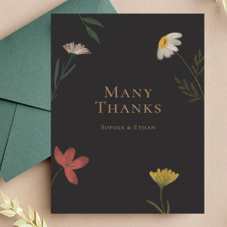 Leander Wildflower Wedding Thank You Card