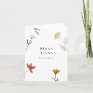Leander Wildflower Wedding Thank You Card