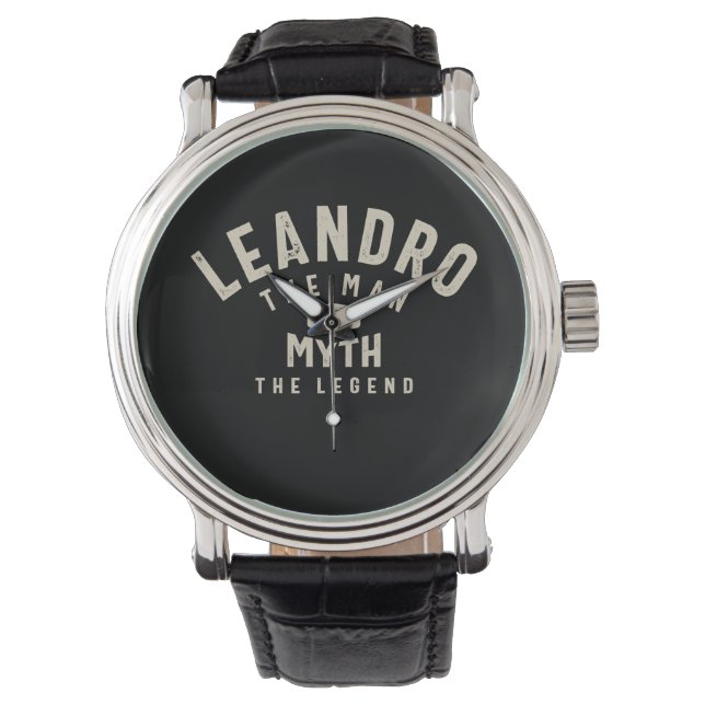 Leandro Personalized Name  Watch (Front)