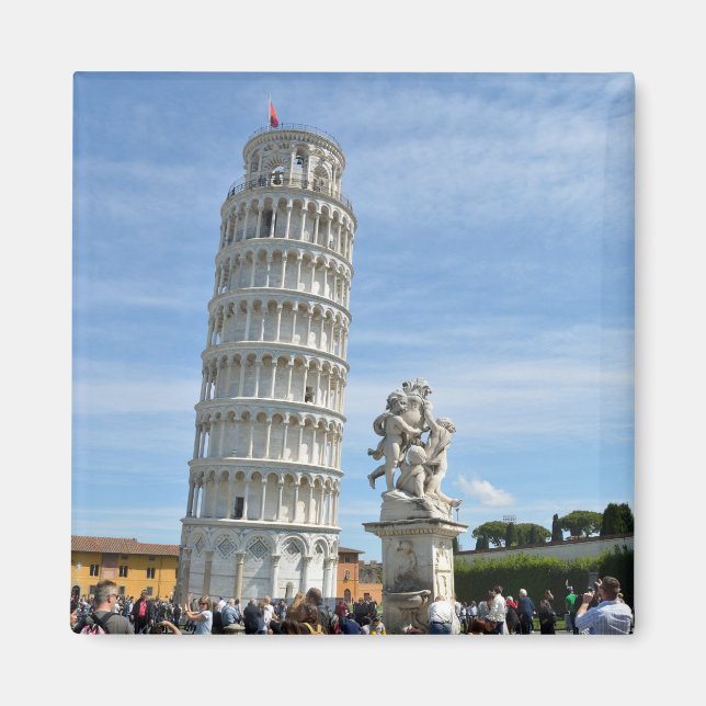 Leaning tower and La Fontana dei Putti Statue, Pis Magnet (Front)