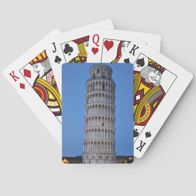Leaning Tower at Dusk Poker Cards (Back)