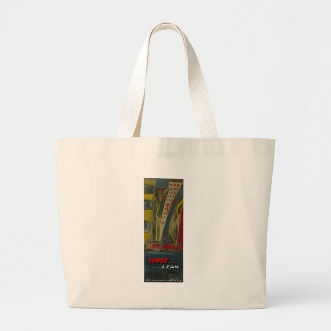 Leaning Tower Large Tote Bag (Front)